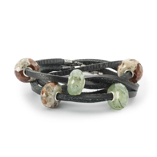 Beads donna Trollbeads con pietra di granato feldspato MISURA UNICA