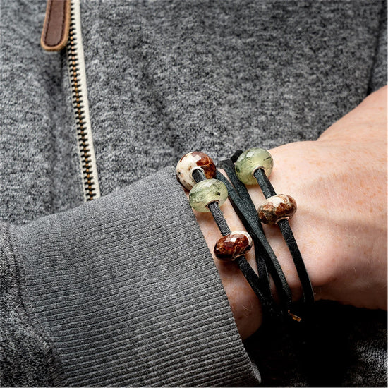 Beads donna Trollbeads con pietra di granato feldspato MISURA UNICA