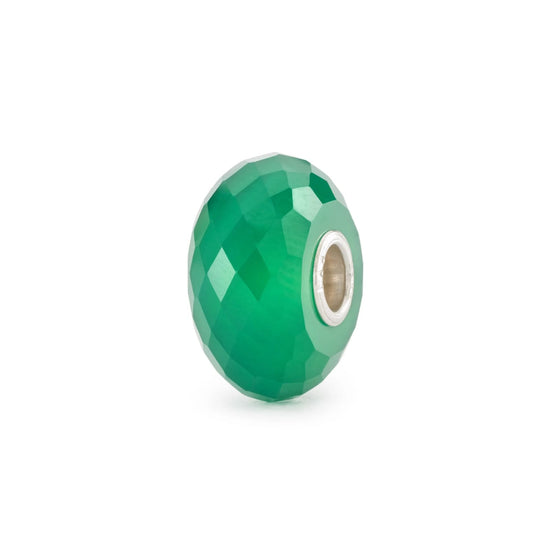 Beads Trollbeads con pietra di onice verde sfaccettata MISURA UNICA