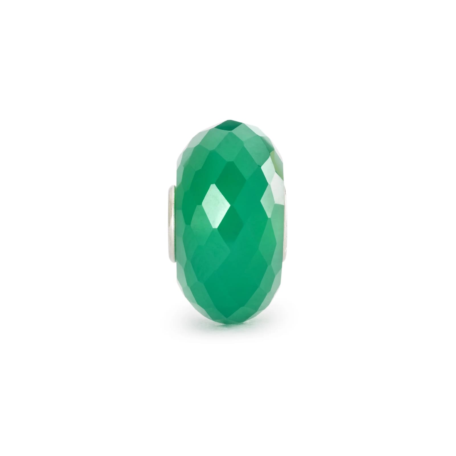 Beads Trollbeads con pietra di onice verde sfaccettata MISURA UNICA