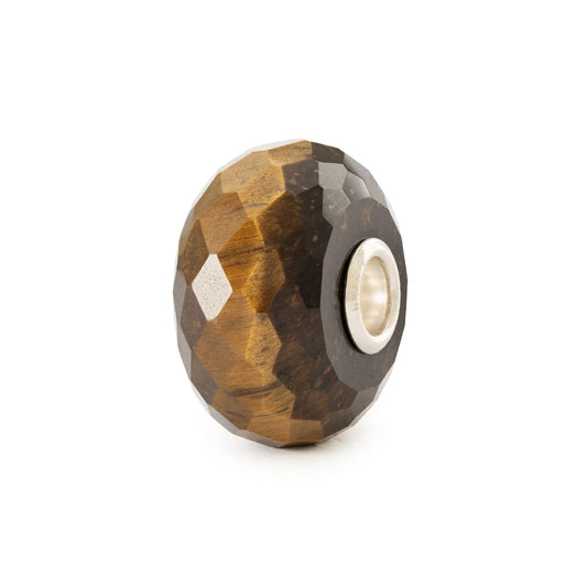 Beads Trollbeads con occhio di tigre giallo sfaccettato MISURA UNICA