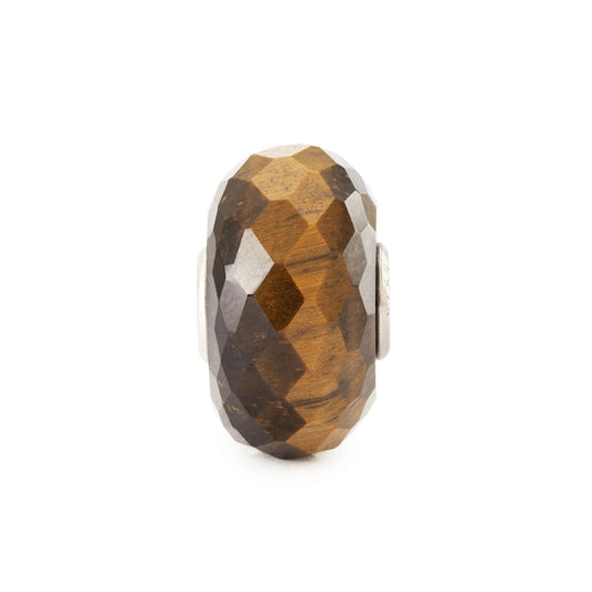 Beads Trollbeads con occhio di tigre giallo sfaccettato MISURA UNICA