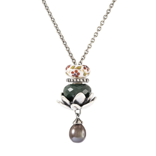 Beads Trollbeads Calcedonio Verde da donna con argento MISURA UNICA