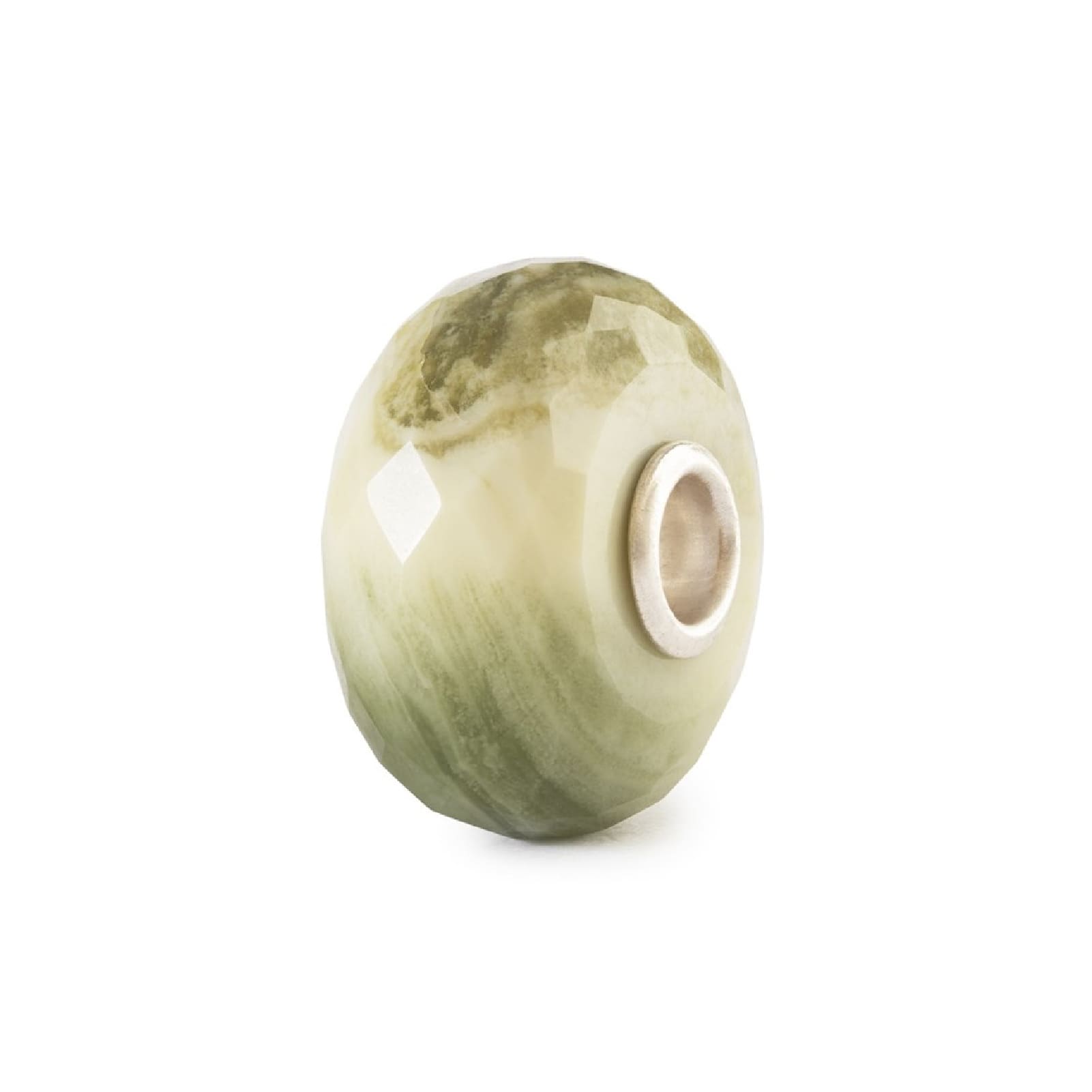 Beads Trollbeads in argento e con calcite giallo-verde MISURA UNICA