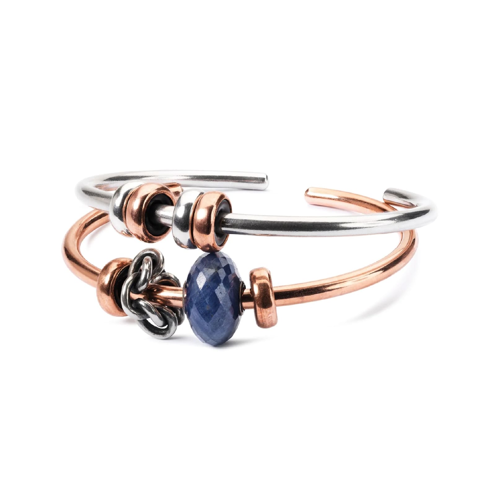 Beads donna Trollbeads con zaffiro blu scuro sfaccettato MISURA UNICA