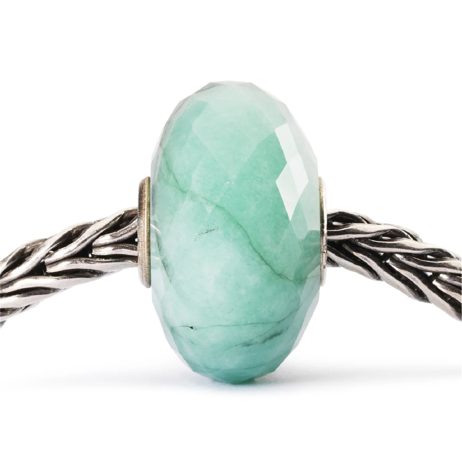 Beads donna Trollbeads con smeraldo verde sfaccettato MISURA UNICA