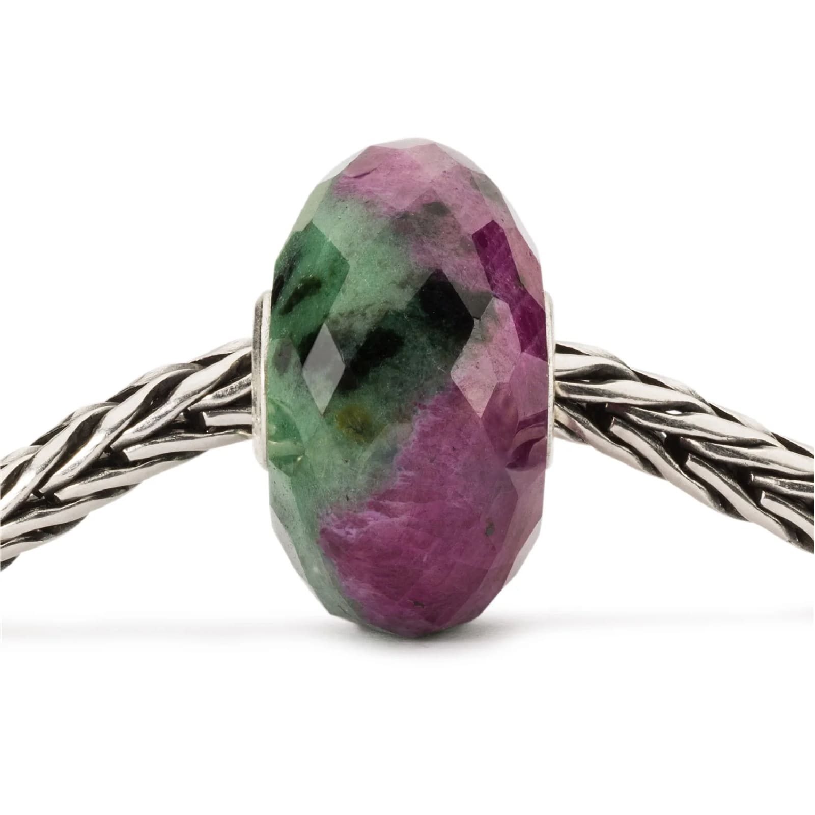 Beads donna Trollbeads con rubino zoisite sfaccettato MISURA UNICA