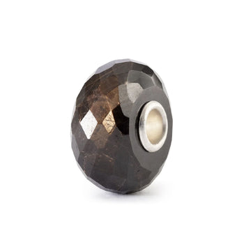 Charm Trollbeads in argento e zaffiro marrone energia MISURA UNICA