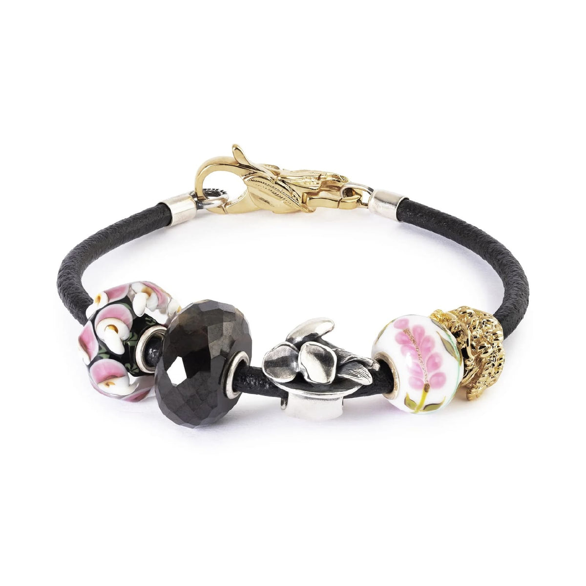 Charm Trollbeads in argento e zaffiro marrone energia MISURA UNICA