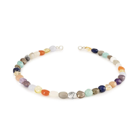 Collana 42 cm Trollbeads con pietre naturali multicolor MISURA UNICA