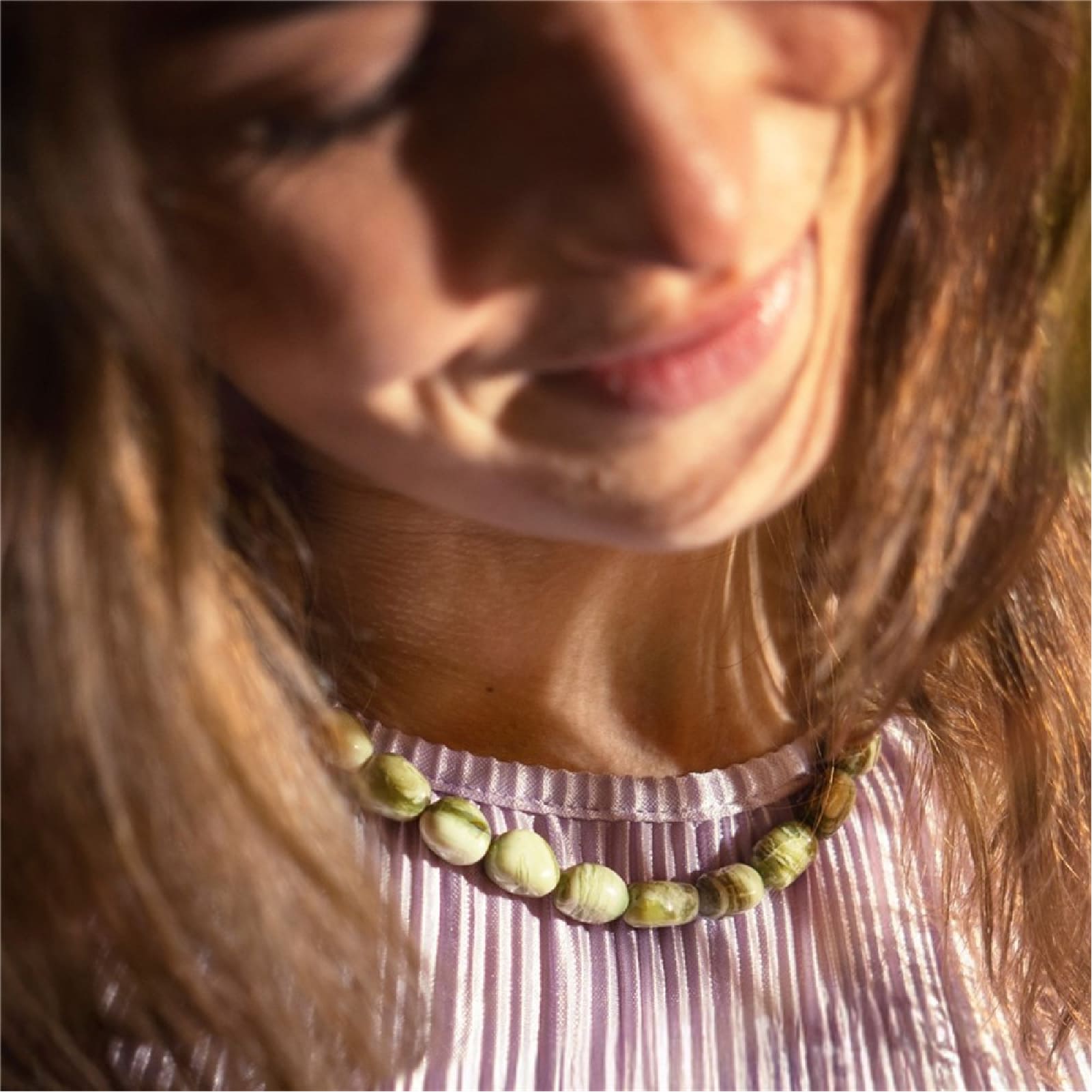 Collana Trollbeads You Equilibrio con calcite giallo-verde MISURA UNICA