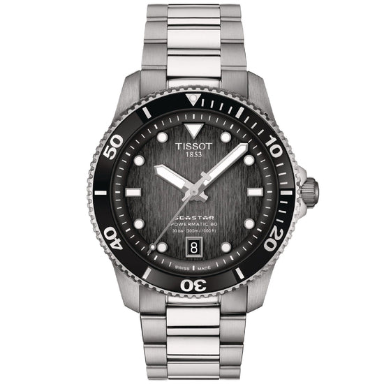 Orologio automatico uomo Tissot T-Sport in acciaio quadrante grigio 40 mm T1208071105100-1