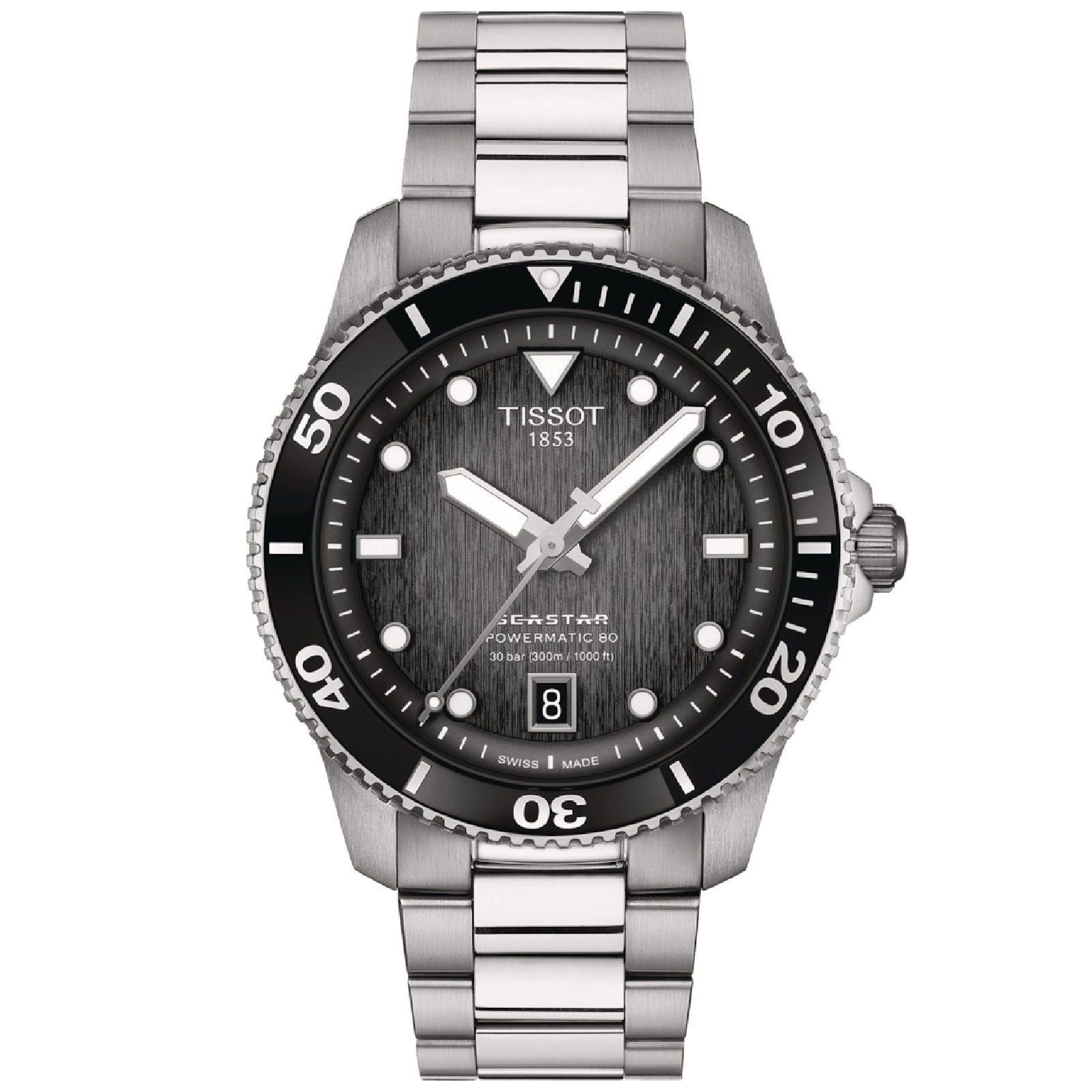 Orologio automatico uomo Tissot T-Sport in acciaio quadrante grigio 40 mm T1208071105100-1