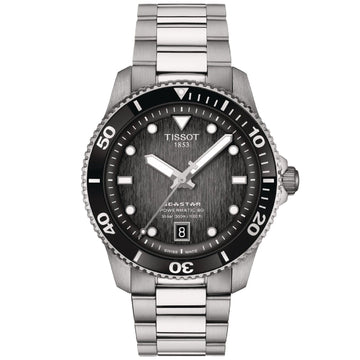 Orologio automatico uomo Tissot T-Sport in acciaio quadrante grigio 40 mm T1208071105100-1