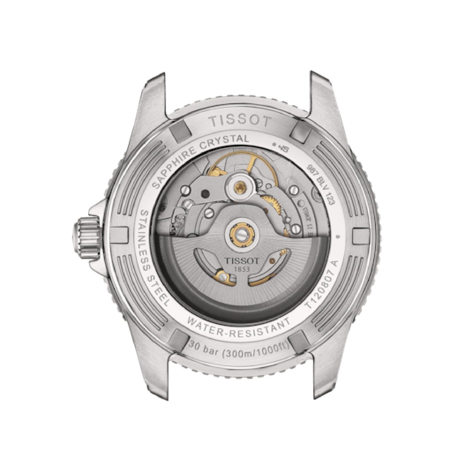 Orologio automatico uomo Tissot T-Sport in acciaio dorato quadrante nero 40 mm T1208072205100-2