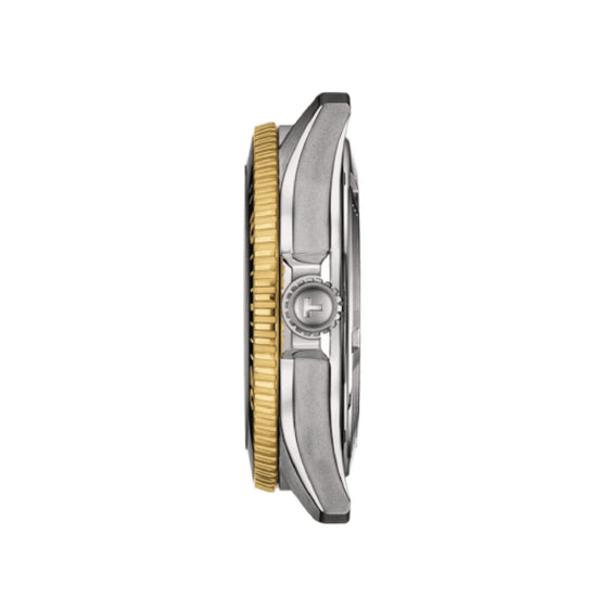 Orologio automatico uomo Tissot T-Sport in acciaio dorato quadrante nero 40 mm T1208072205100-3