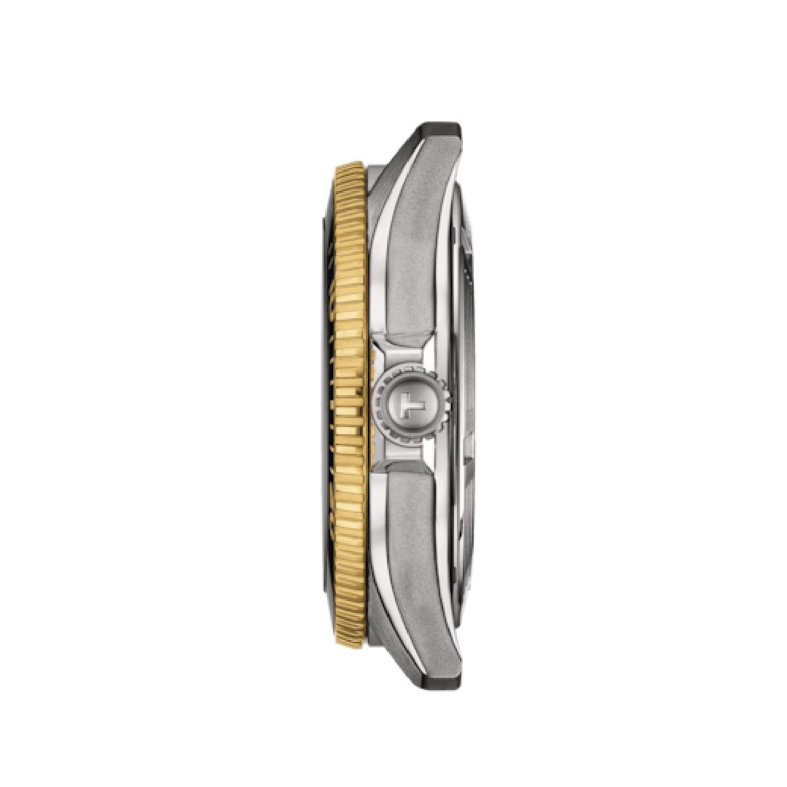 Orologio automatico uomo Tissot T-Sport in acciaio dorato quadrante nero 40 mm T1208072205100-3