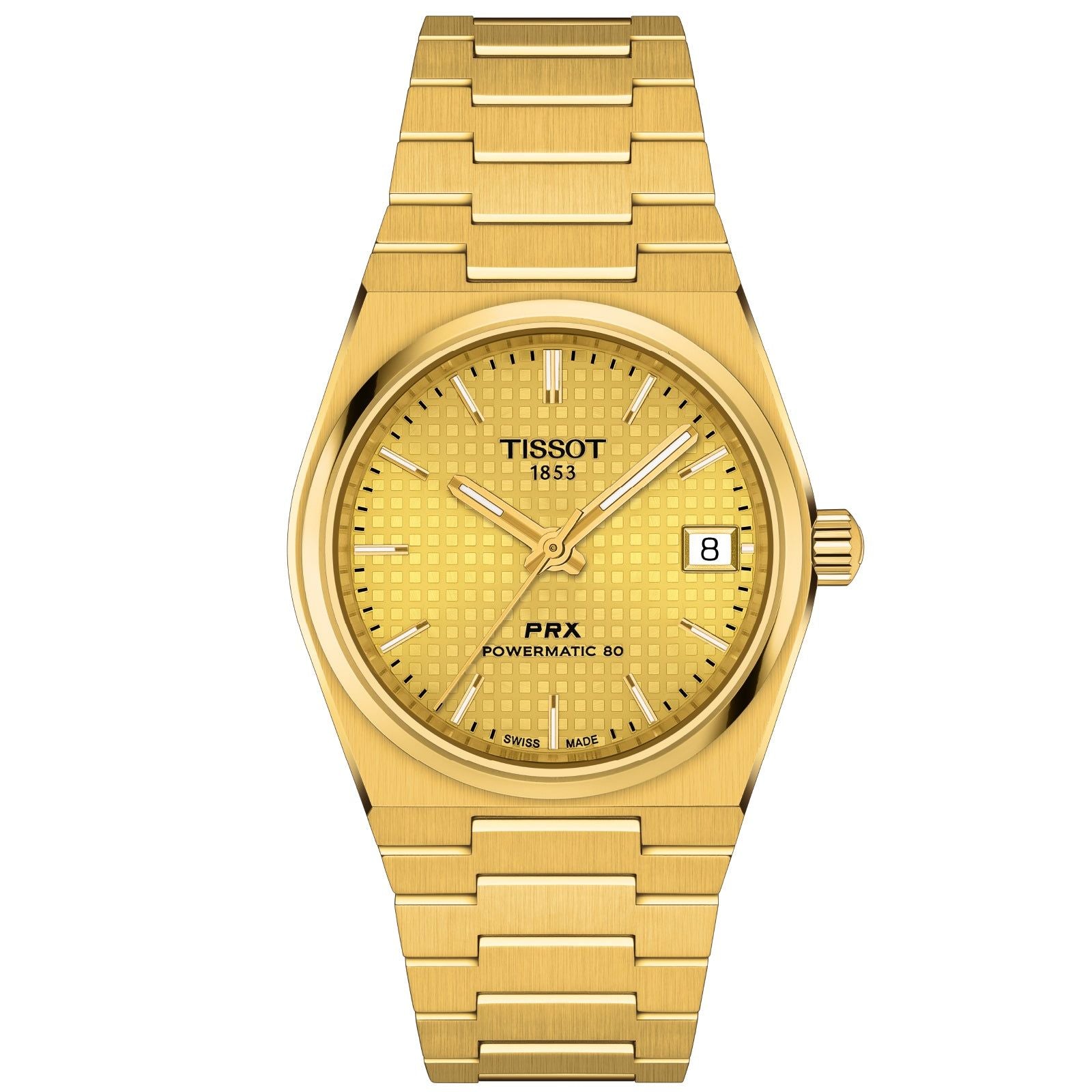 Orologio uomo auto Tissot T-Classic cassa bracciale acciaio oro 35mm T1372073302100-1