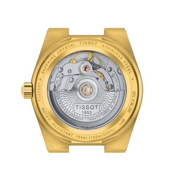 Orologio uomo auto Tissot T-Classic cassa bracciale acciaio oro 35mm T1372073302100-2