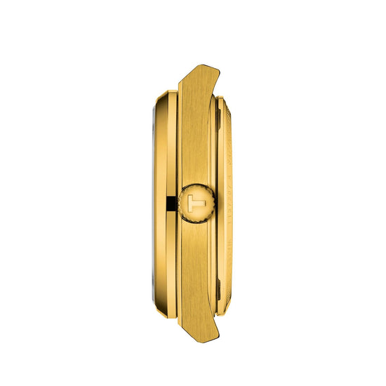 Orologio uomo auto Tissot T-Classic cassa bracciale acciaio oro 35mm T1372073302100-3