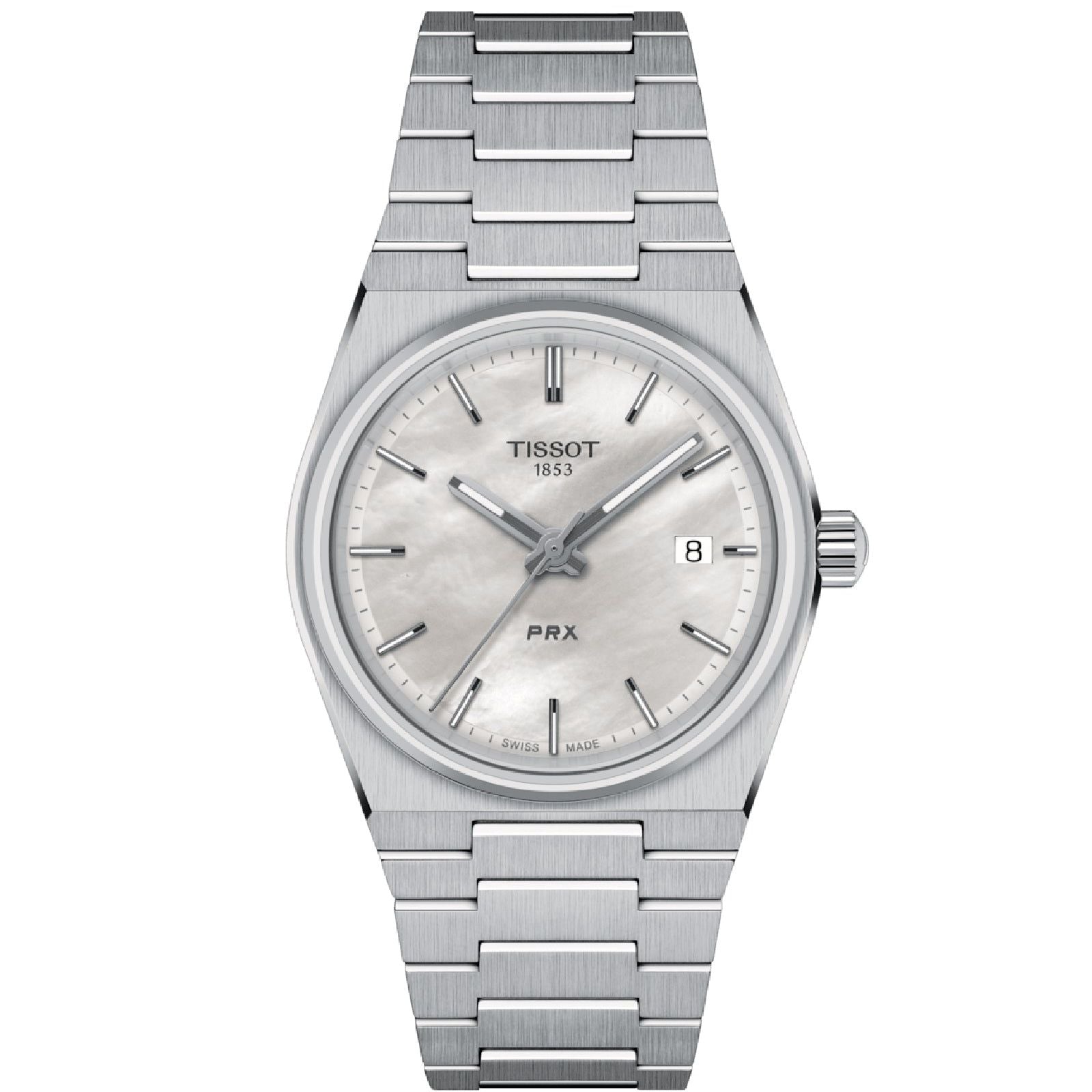 Orologio solo tempo donna Tissot T-Classic PRX in acciaio con madreperla 35 mm T1372101111100-1