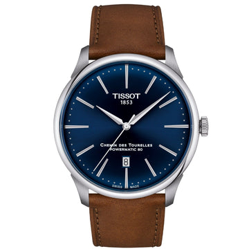 Orologio automatico uomo Tissot T-Classic acciaio e pelle marrone 42mm T1394071604100-1