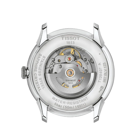Orologio automatico uomo Tissot T-Classic acciaio e pelle marrone 42mm T1394071604100-2