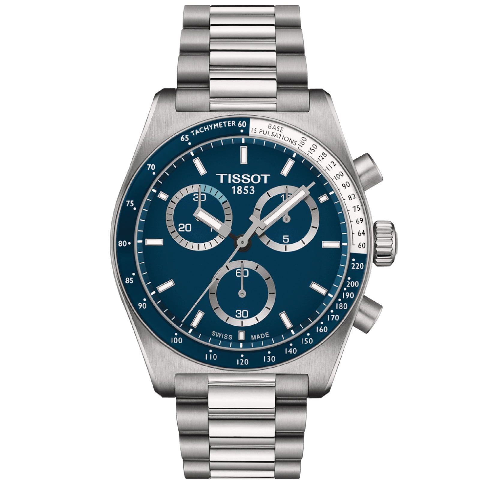 Orologio cronografo uomo Tissot T-Sport in acciaio quadrante blu 40 mm T1494171104100-1