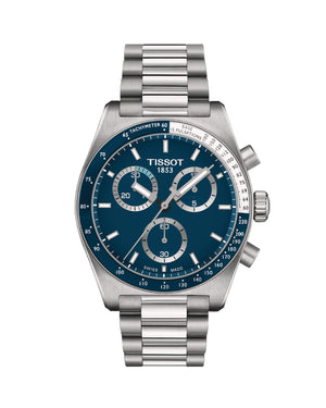 Orologio cronografo da uomo Tissot T-Sport PR516 con cassa 40 mm e bracciale in acciaio quadrante blu T1494171104100