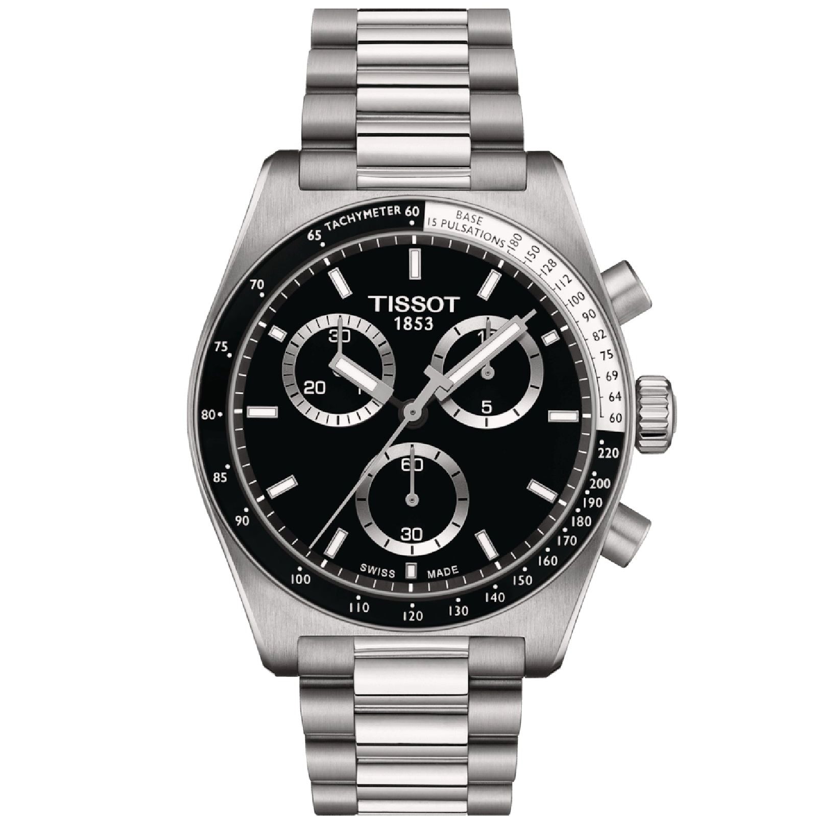 Orologio cronografo uomo Tissot T-Sport in acciaio quadrante nero 40 mm T1494171105100-1