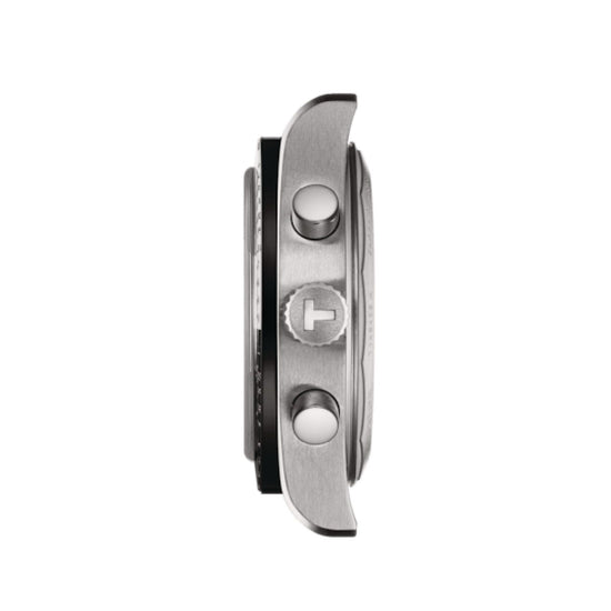 Orologio crono meccanico uomo Tissot T-Sport in acciaio quadrante nero 41 mm T1494592105100-3