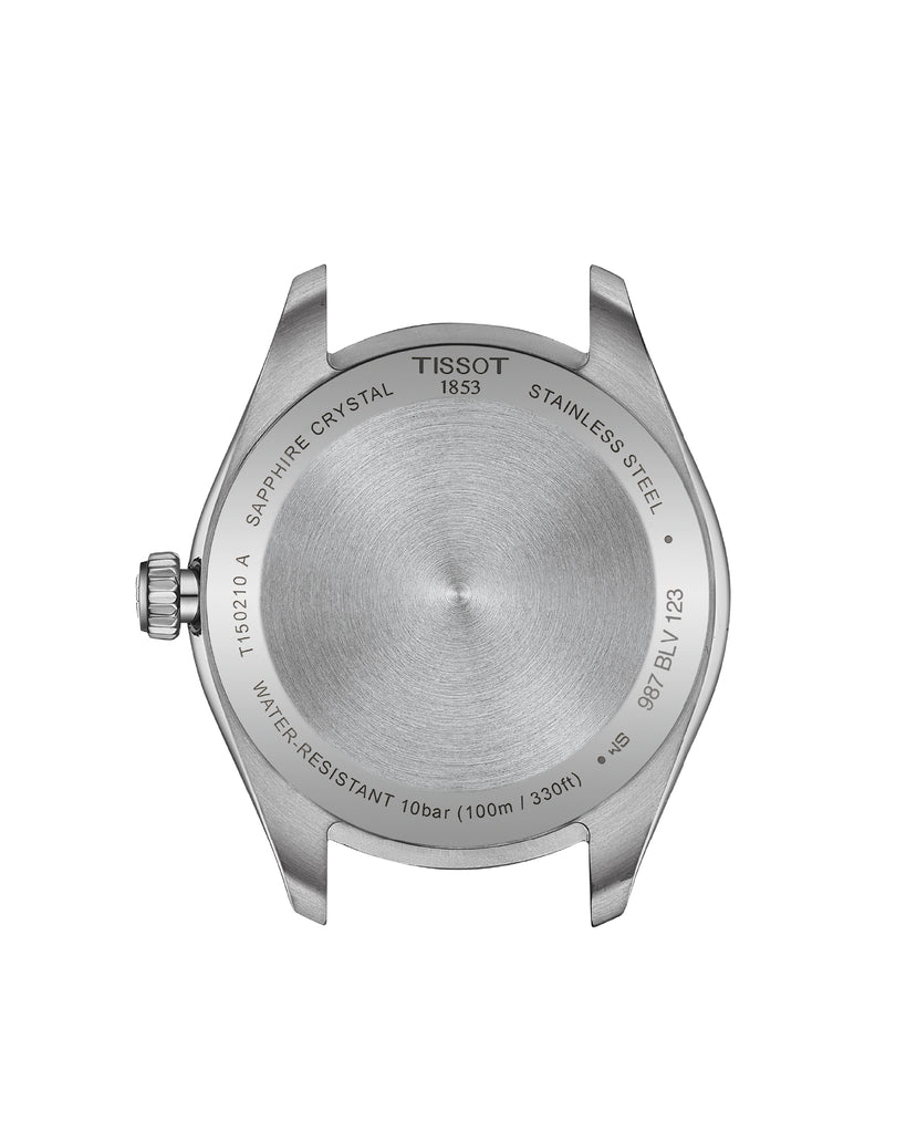Orologio solo tempo della collezione Tissot T-Classic PR 100 unisex con cassa 34mm e bracciale in acciaio movimento quarzo T1502101103100