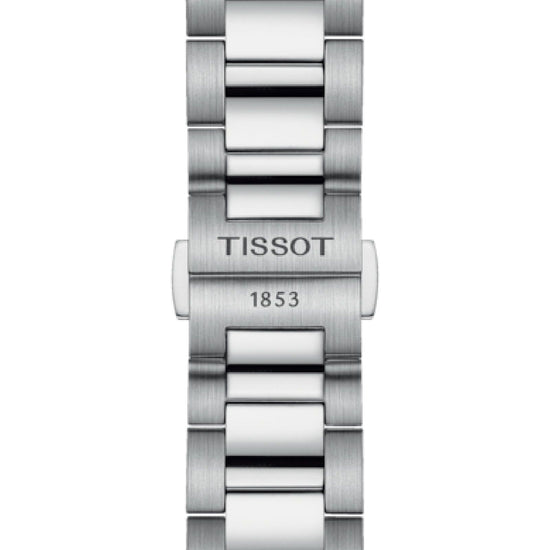 Orologio crono uomo Tissot T-Classic PR 100 in acciaio quadrante azzurro 40 mm T1504171135100-4
