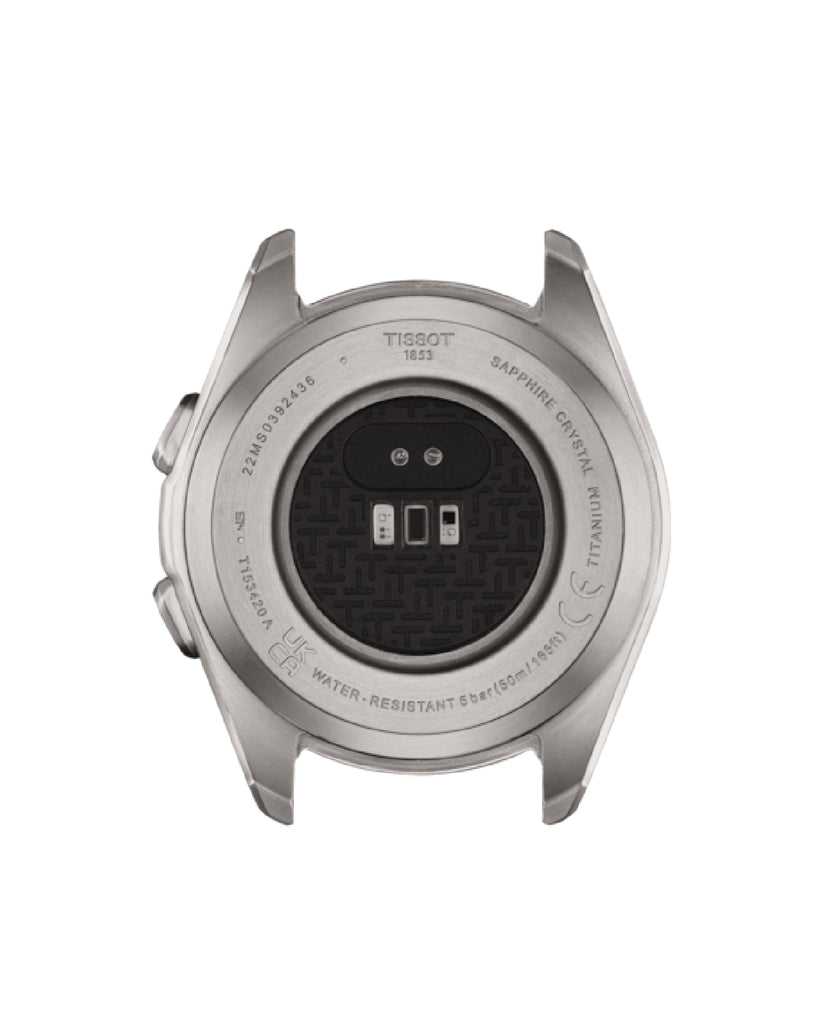 Orologio Smartwatch da uomo Tissot T-Touch Connect Sport con cassa 43,75 mm e bracciale in titanio e lunetta in ceramica T1534204405100