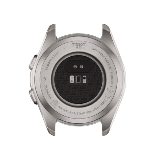 Orologio Connect Solar uomo Tissot T-Touch in titanio con cinturino silicone blu 43,75 mm T1534204705101-2