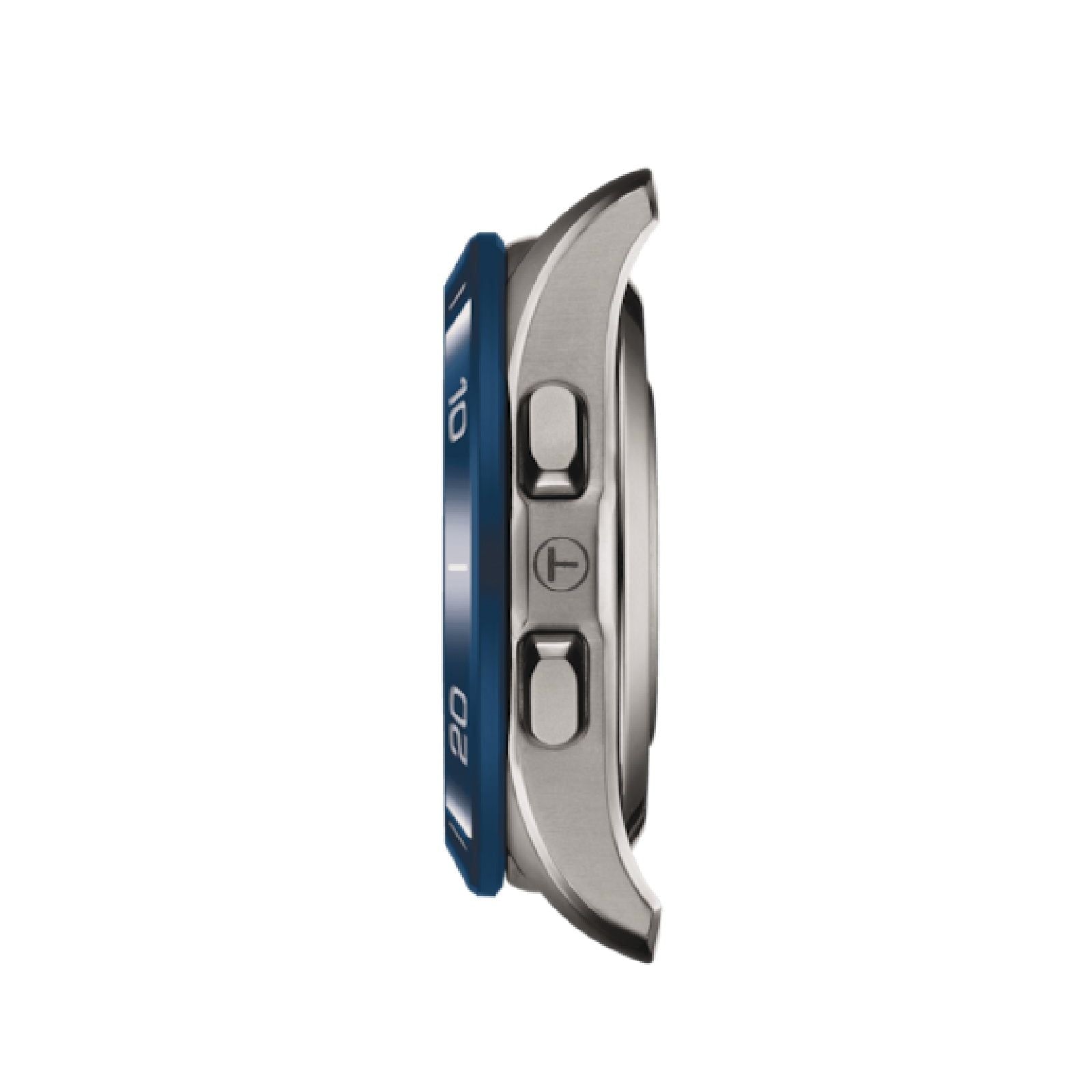 Orologio Connect Solar uomo Tissot T-Touch in titanio con cinturino silicone blu 43,75 mm T1534204705101-3