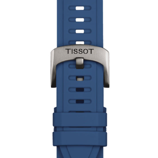 Orologio Connect Solar uomo Tissot T-Touch in titanio con cinturino silicone blu 43,75 mm T1534204705101-4