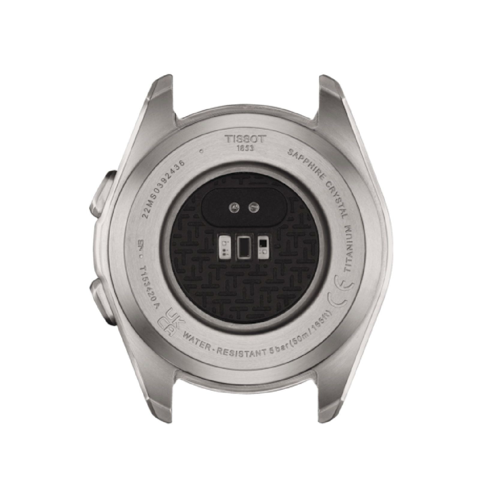 Orologio Connect Solar uomo Tissot T-Touch in titanio con cinturino silicone arancione 43,75 mm T1534204705102-2