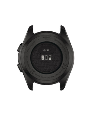 Orologio Smartwatch uomo Tissot T-Touch Connect Sport cassa 43,75 mm in titanio cinturino silicone e lunetta ceramica nera T1534204705104