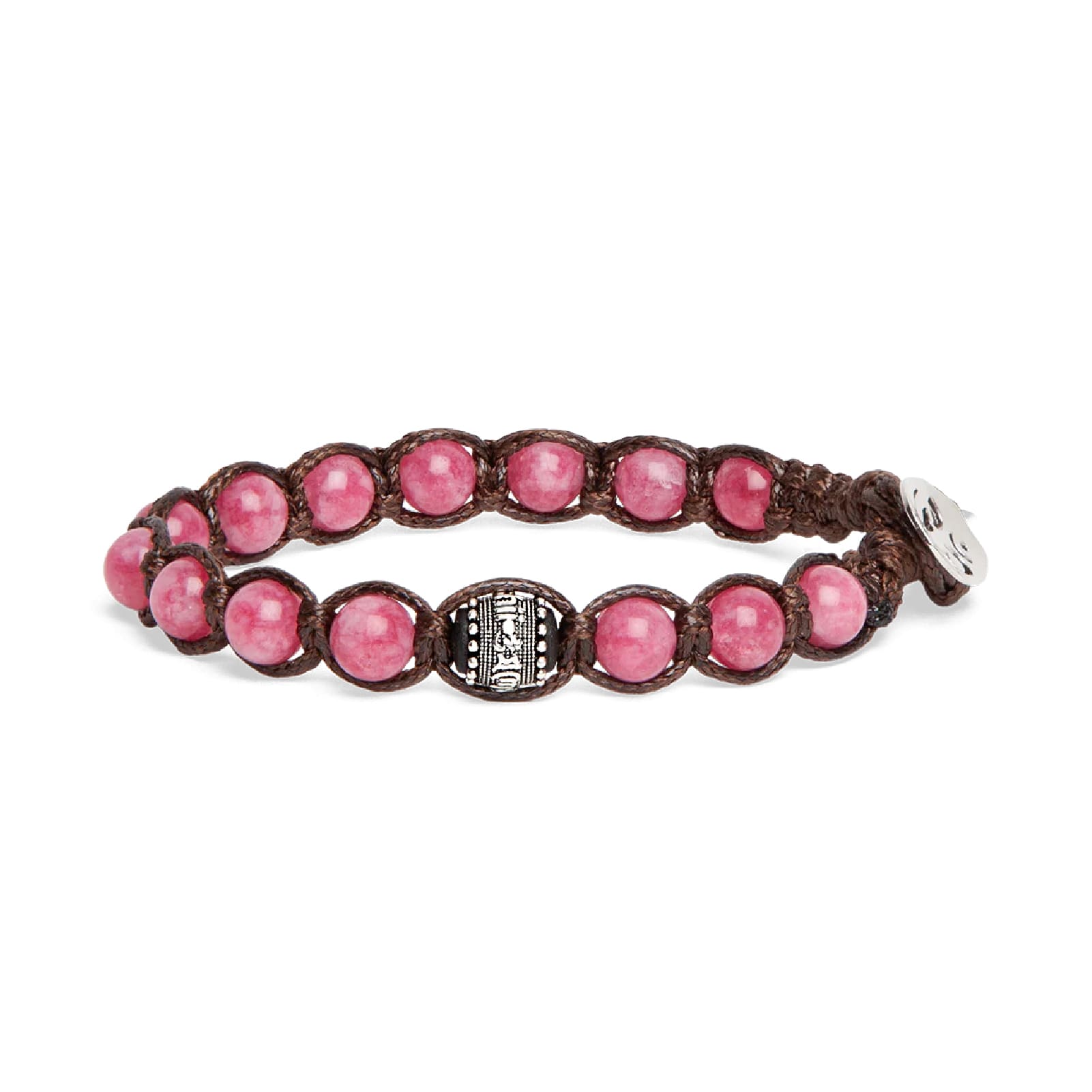 Bracciale Tamashii Ruota della preghiera con giada rosa REGOLABILE