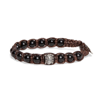 Bracciale Tamashii Ruota della preghiera con onice REGOLABILE