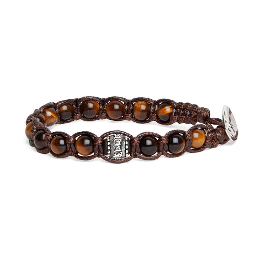 Bracciale Tamashii Ruota della preghiera con occhio di tigre REGOLABILE
