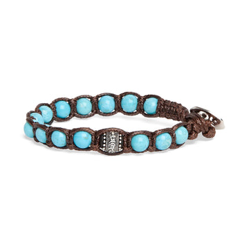Bracciale Tamashii Ruota della preghiera con turchese REGOLABILE