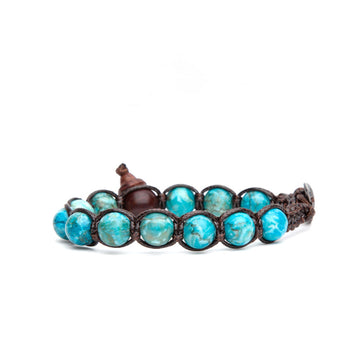 Bracciale Tamashii in cordino e con Turchese Sudafricano REGOLABILE