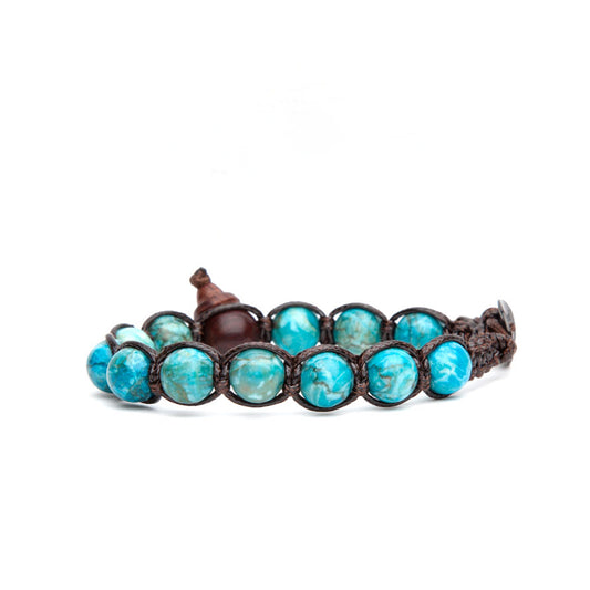 Bracciale Tamashii in cordino e con Turchese Sudafricano REGOLABILE