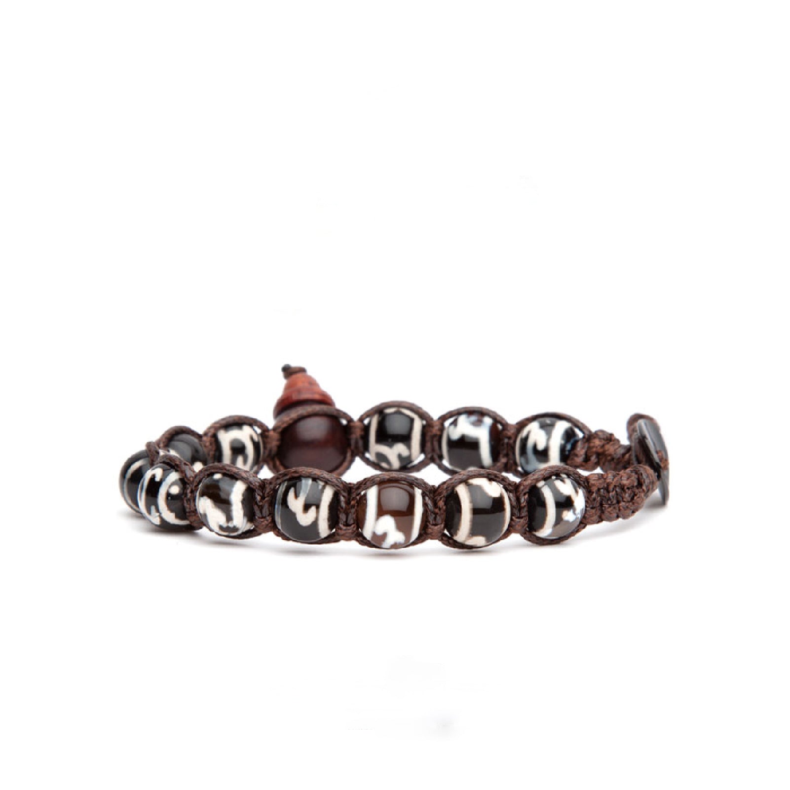 Bracciale Tamashii Tibet In Madreperla - 8mm - Regolabile - Significato Spirituale Di Purezza E Protezione