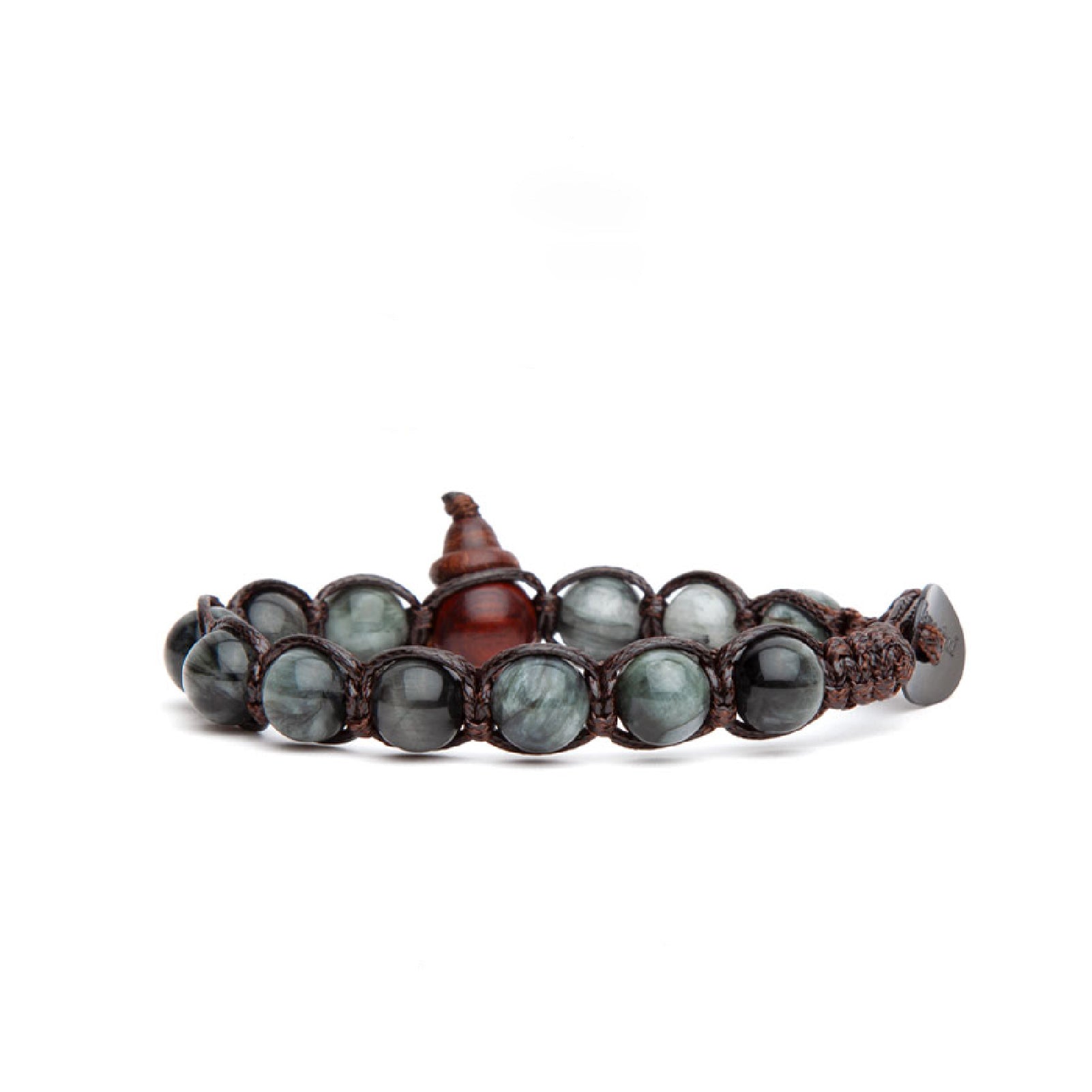Bracciale Tamashii in cordino e con occhio di Falco grigio REGOLABILE
