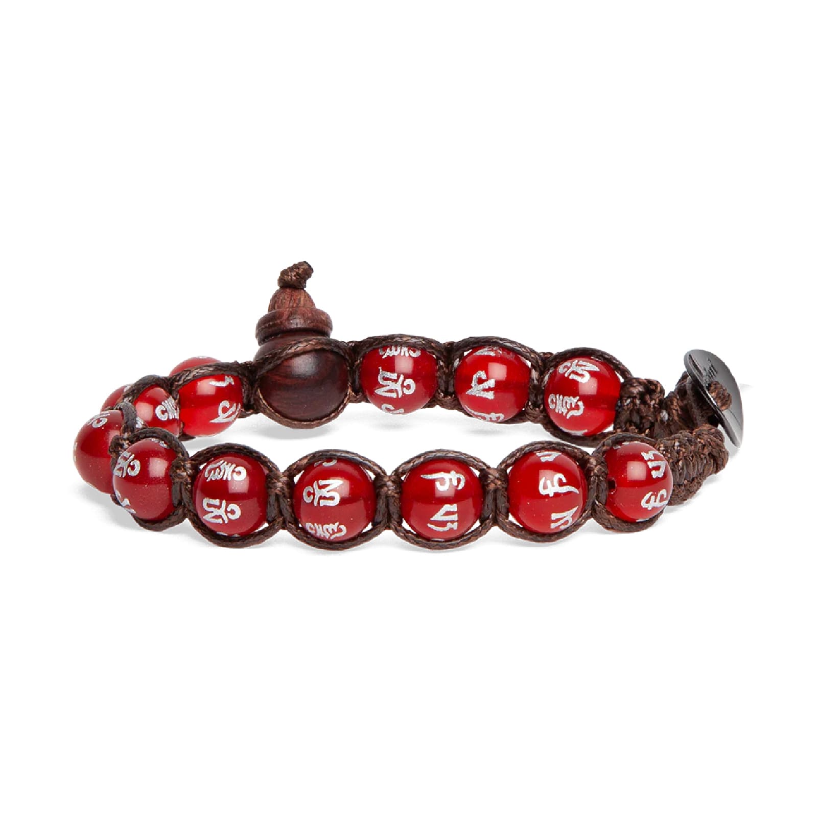 Bracciale Tamashii Mani Stone con agata rossa e calabash REGOLABILE