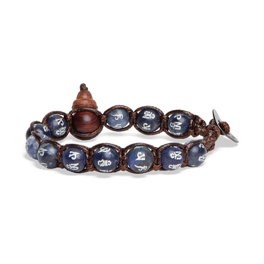 Bracciale Tamashii Mani Stone con sodalite e calabash REGOLABILE