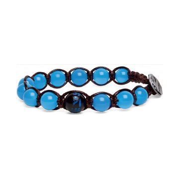 Bracciale cordino Tamashii Spazio con pietra agata blu REGOLABILE